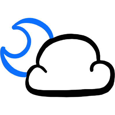 Weather Night Cloudy Icon from Freehand Duotone Set