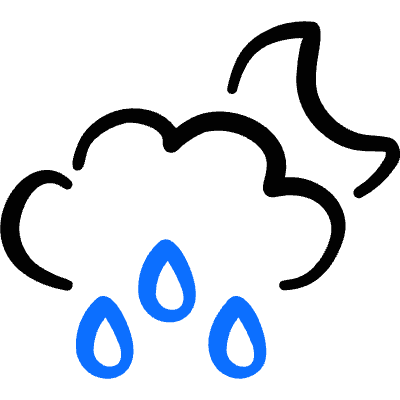 Weather Night Drizzle Icon from Freehand Duotone Set