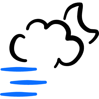 Weather Night Fog Icon from Freehand Duotone Set