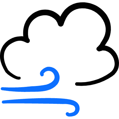 Wind Cloud Icon from Freehand Duotone Set