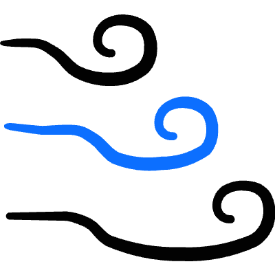 Wind Flow 1 Icon from Freehand Duotone Set