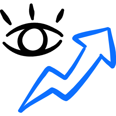 Business Management Forecasating Icon from Freehand Duotone Set
