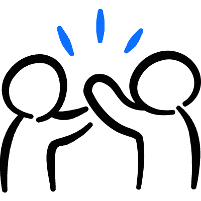 Business Management Teamwork Clap Icon from Freehand Duotone Set