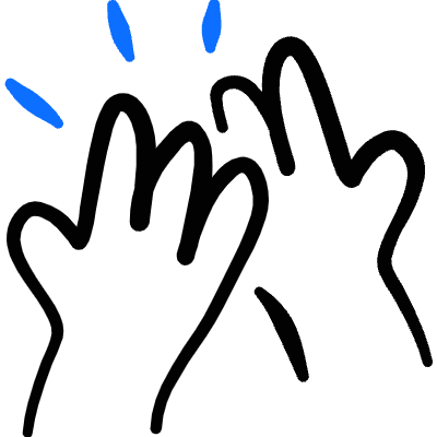 Business Management Teamwork Hands Clap Icon from Freehand Duotone Set