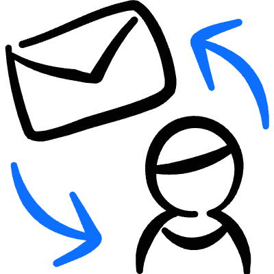 Crm Email Responding Icon from Freehand Duotone Set