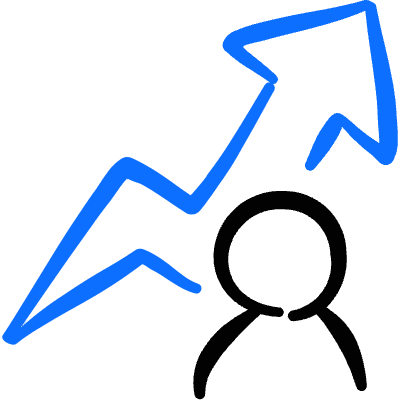 Crm Market Management Increase Icon from Freehand Duotone Set
