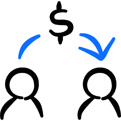 Crm Referral Tracking Icon from Freehand Duotone Set