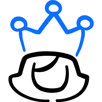 Human Resources Employee Crown Woman Icon from Freehand Duotone Set