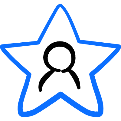 Human Resources Employee Star_1 Icon from Freehand Duotone Set