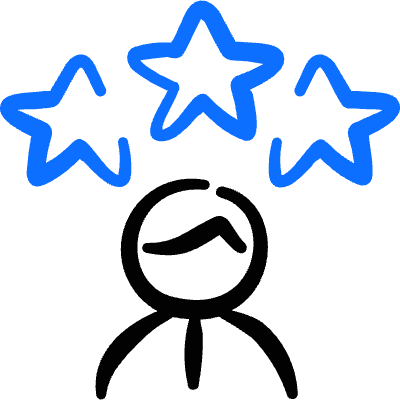 Human Resources Rating Man Icon from Freehand Duotone Set