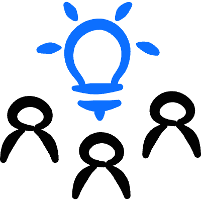 Creativity Team Brainstorming Icon from Freehand Duotone Set