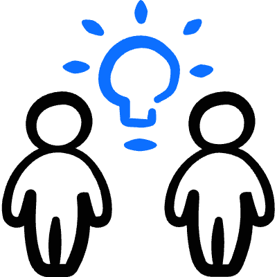 Creativity Team Share Idea Icon from Freehand Duotone Set