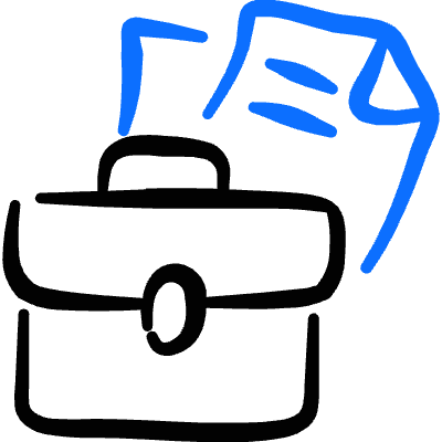 Job Briefcase Document Icon from Freehand Duotone Set