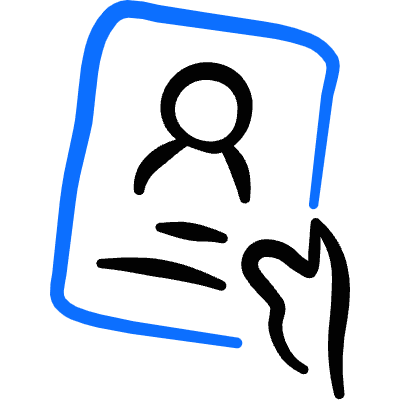 Job Profile Hold Icon from Freehand Duotone Set