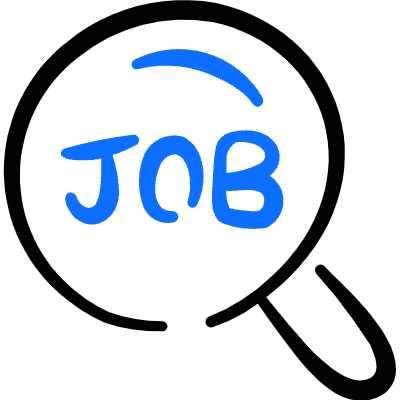 Job Search Magnifier Icon from Freehand Duotone Set