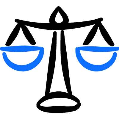 Legal Scale Icon from Freehand Duotone Set