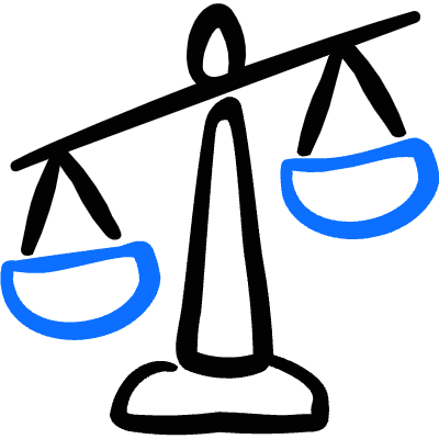 Legal Scale Unbalance Icon from Freehand Duotone Set