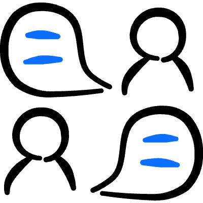 Collaboration Team Chat Icon from Freehand Duotone Set