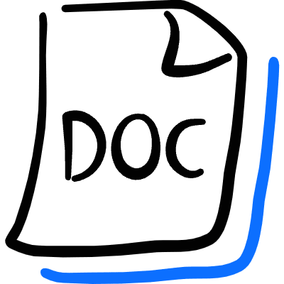Office File Doc Icon from Freehand Duotone Set