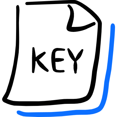 Office File Key Icon from Freehand Duotone Set