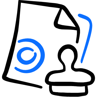 Office File Stamp Icon from Freehand Duotone Set