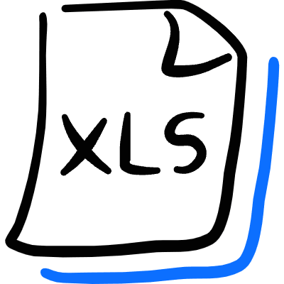 Office File Xls Icon from Freehand Duotone Set