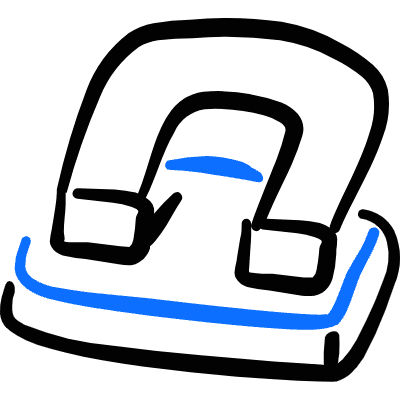 Office Hole Puncher Icon from Freehand Duotone Set