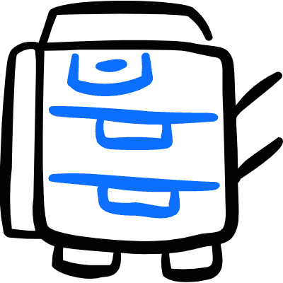 Office Photocopy Machine Icon from Freehand Duotone Set