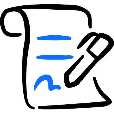 Office Sign Document Icon from Freehand Duotone Set