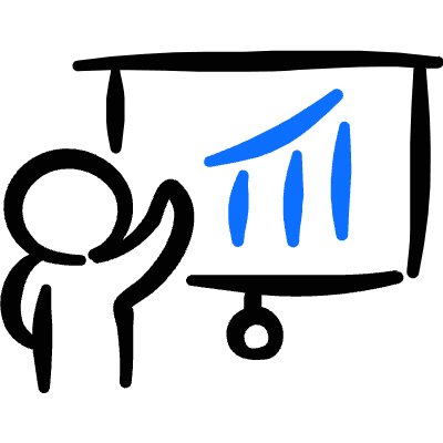 Presentation Analytics Icon from Freehand Duotone Set
