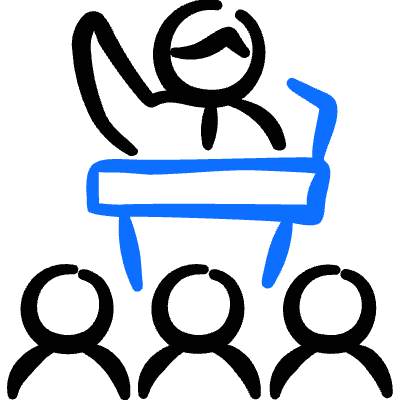 Presentation Audience Icon from Freehand Duotone Set