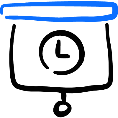 Presentation Projector Screen Clock Icon from Freehand Duotone Set