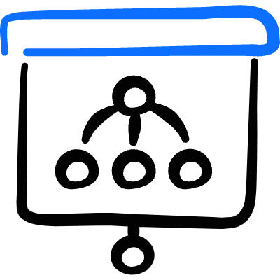 Presentation Projector Screen Hierarchy Icon from Freehand Duotone Set