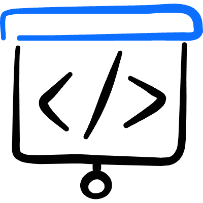 Presentation Projector Screen Programing Icon from Freehand Duotone Set