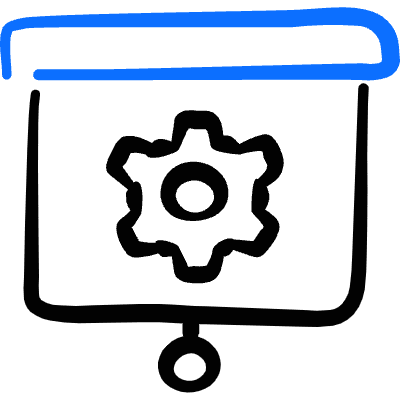 Presentation Projector Screen Settings Icon from Freehand Duotone Set