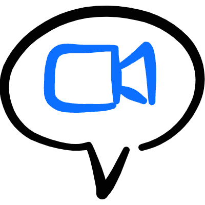 Video Meeting Camera Chat Bubble Icon from Freehand Duotone Set