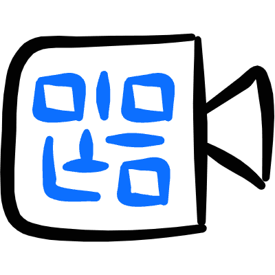 Video Meeting Camera Qr Icon from Freehand Duotone Set