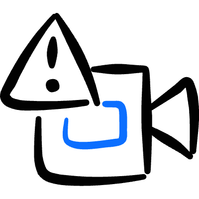 Video Meeting Camera Warning Icon from Freehand Duotone Set