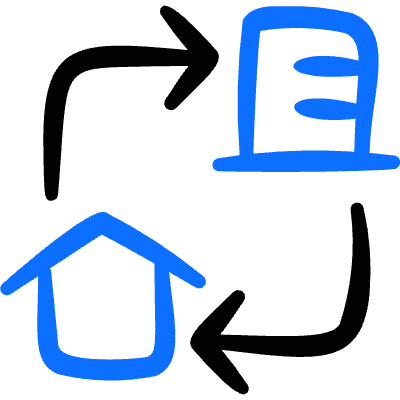 Work From Home Travel Office Icon from Freehand Duotone Set