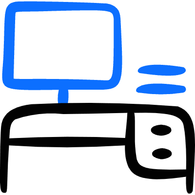 Desk Document Base Work Icon from Freehand Duotone Set