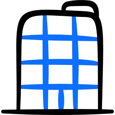 Office Building Glass Window Icon from Freehand Duotone Set