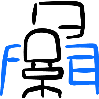 Office Chair Table Icon from Freehand Duotone Set