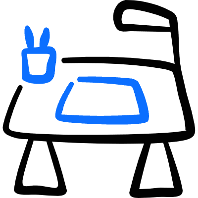 Office Desk Lamp Icon from Freehand Duotone Set