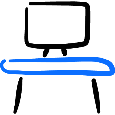 Office Desk Icon from Freehand Duotone Set