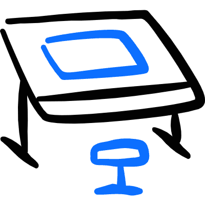 Office Drawing Board Icon from Freehand Duotone Set