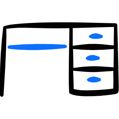 Office Table Icon from Freehand Duotone Set
