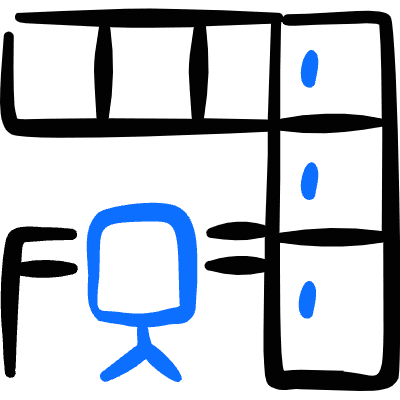 Office Table Cabinets Icon from Freehand Duotone Set