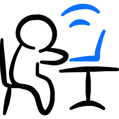 Office Work Wireless Icon from Freehand Duotone Set