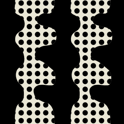 Bone Polka Dot Element from Modular Tiles Set