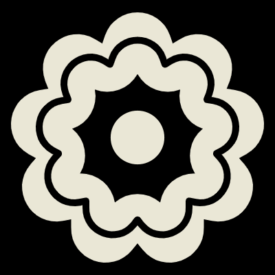 Flower Bloom Worm Line Inside Element from Modular Tiles Set